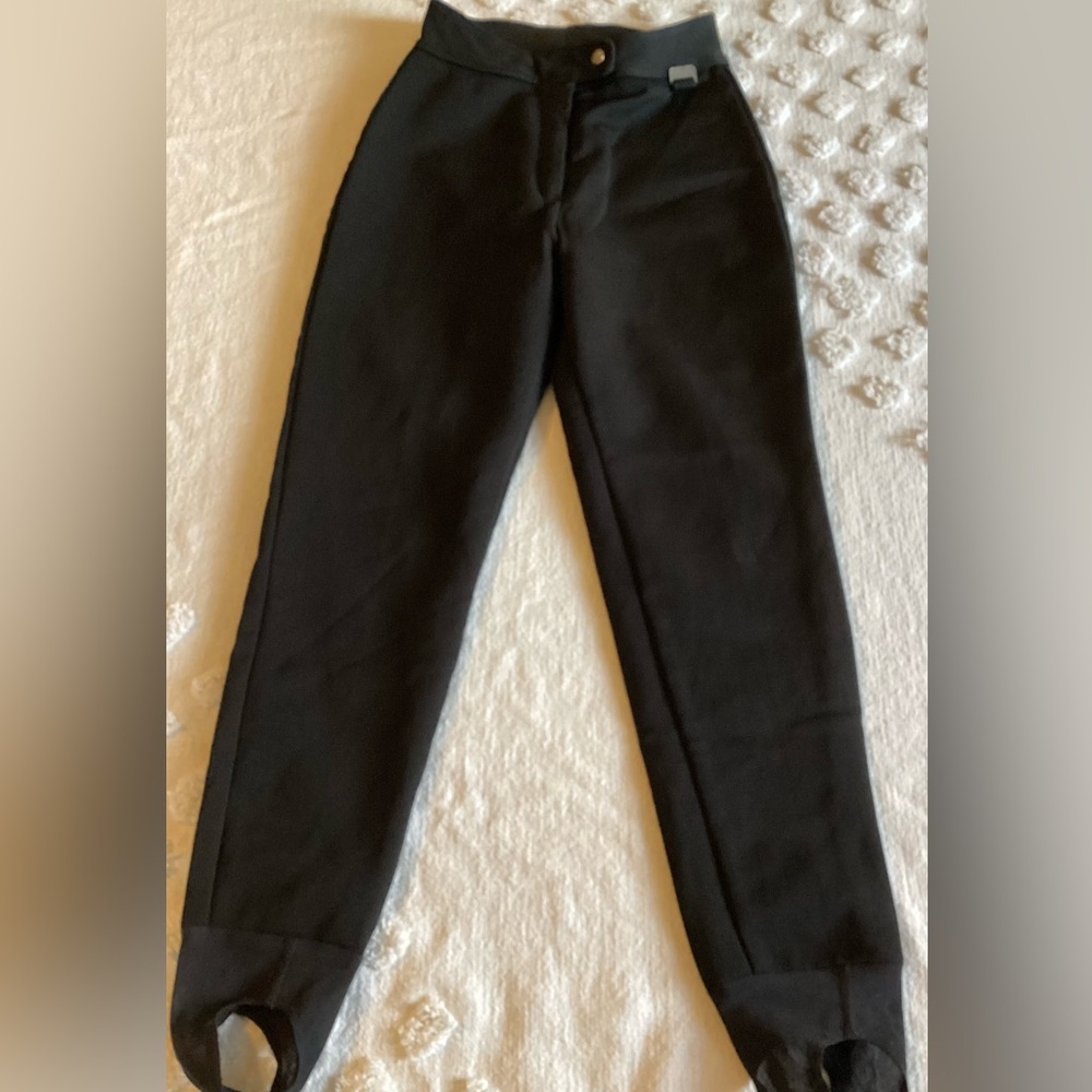 VTG Edelweiss Women’s Size 10 Black Nylon Wool Stir-Up Ski Snow Pants Vintage
